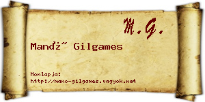 Manó Gilgames névjegykártya